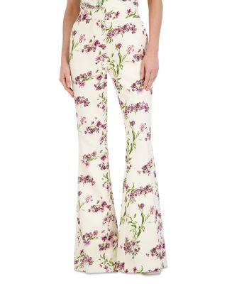 Bcbgmaxazria Floral Flared Leg Pants