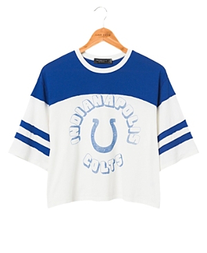 Shop Junk Food Clothing Women's Colts Hail Mary Tee In Sugar/liberty