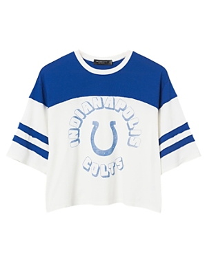 Junk Food Clothing Women's Nfl Indianapolis Colts Hail Mary Tee In Sugar/liberty