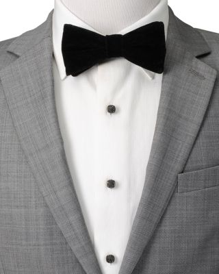 Black Pav&eacute; Crystal Stud & Cufflink Set