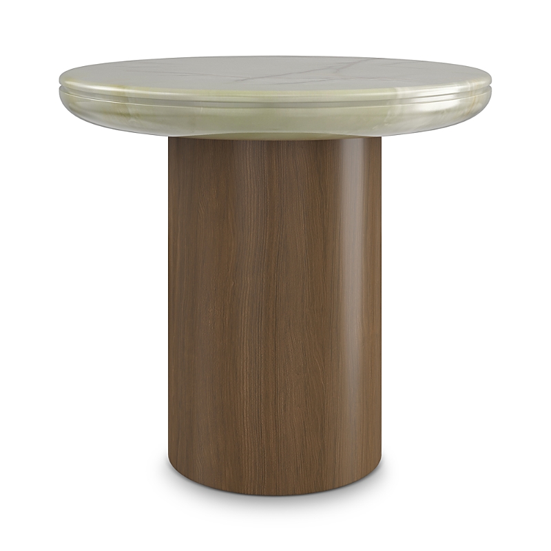 Caracole Cape Verde Accent Table In Walnut/green