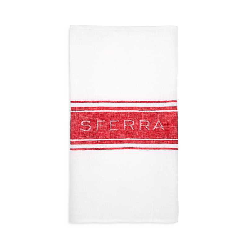 Sferra Parma Kitchen Towel, Set Of 2 In White/red