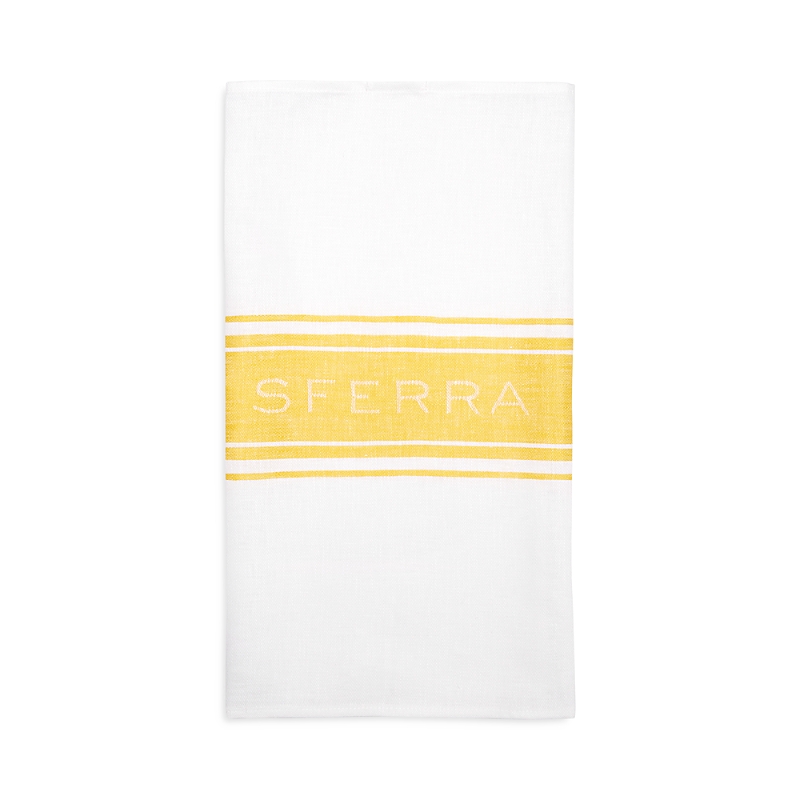Sferra Parma Kitchen Towel, Set Of 2 In White/yellow