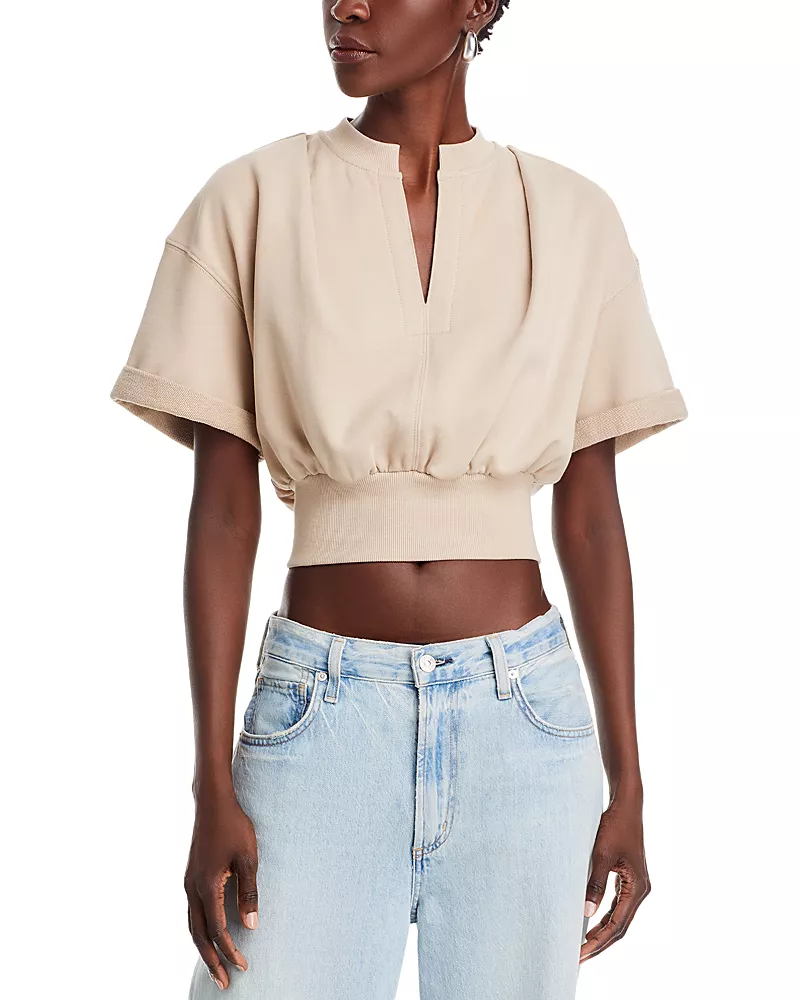 3.1 Phillip Lim Short Sleeve Cropped Sweatshirt