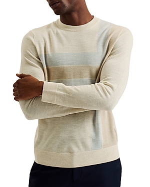Shop Ted Baker Monty Crewneck Sweater In Taupe