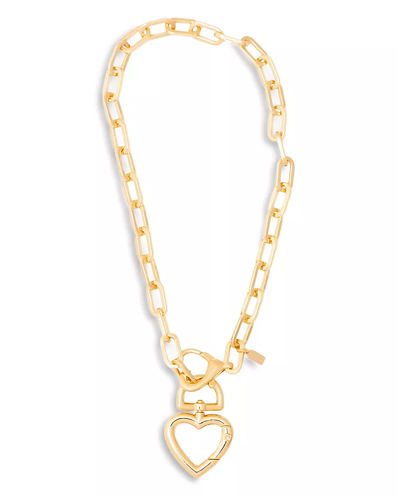 Kenneth Jay Lane Heart Pendant Necklace, 18