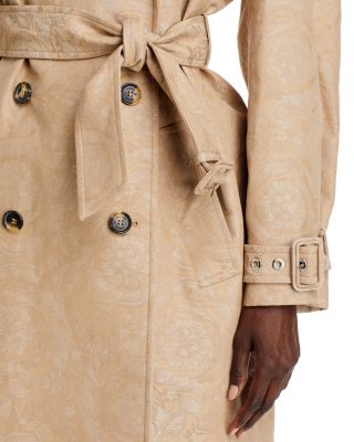 Versace Barocco Jacquard Trench Coat | Bloomingdale's