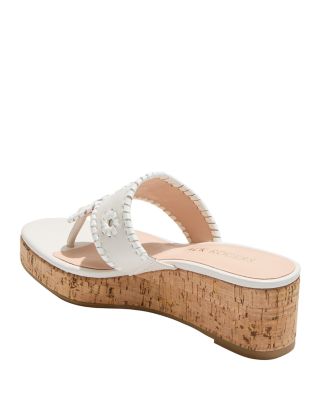 Women's Jacks Thong Toe Wedge Platform Sandals
