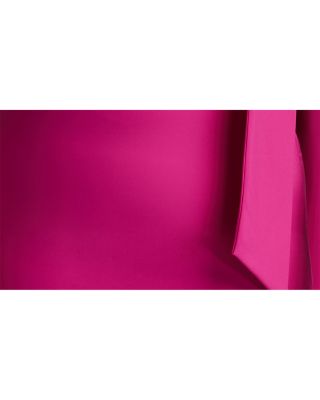 Plus Cassia Bow-Shoulder Crepe Gown