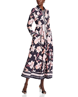 Nancy Yang Floral Print Maxi Dress In Multi