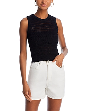 Pq Swim Crochet Top In Midnight