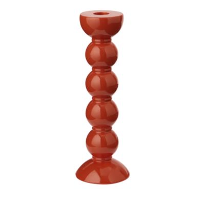 Lacquered Bobbin-Shaped Candlestick, Tall
