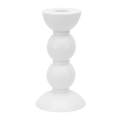 Lacquered Bobbin-Shaped Candlestick, Medium