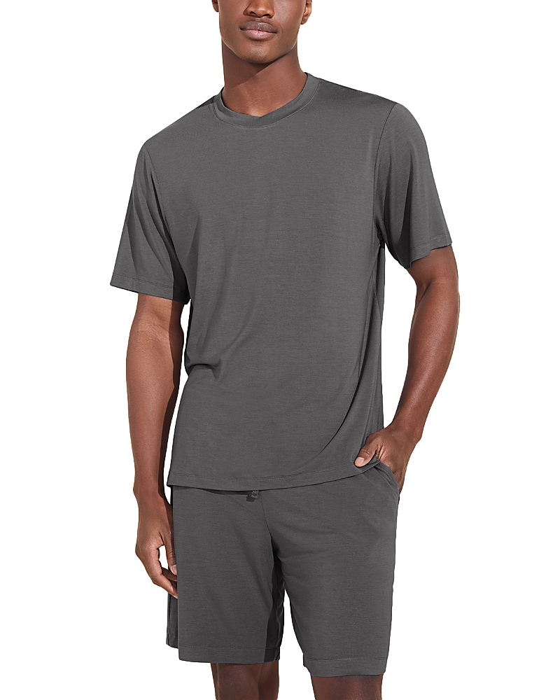 Eberjey Henry Short Pajama Set In Storm Gray