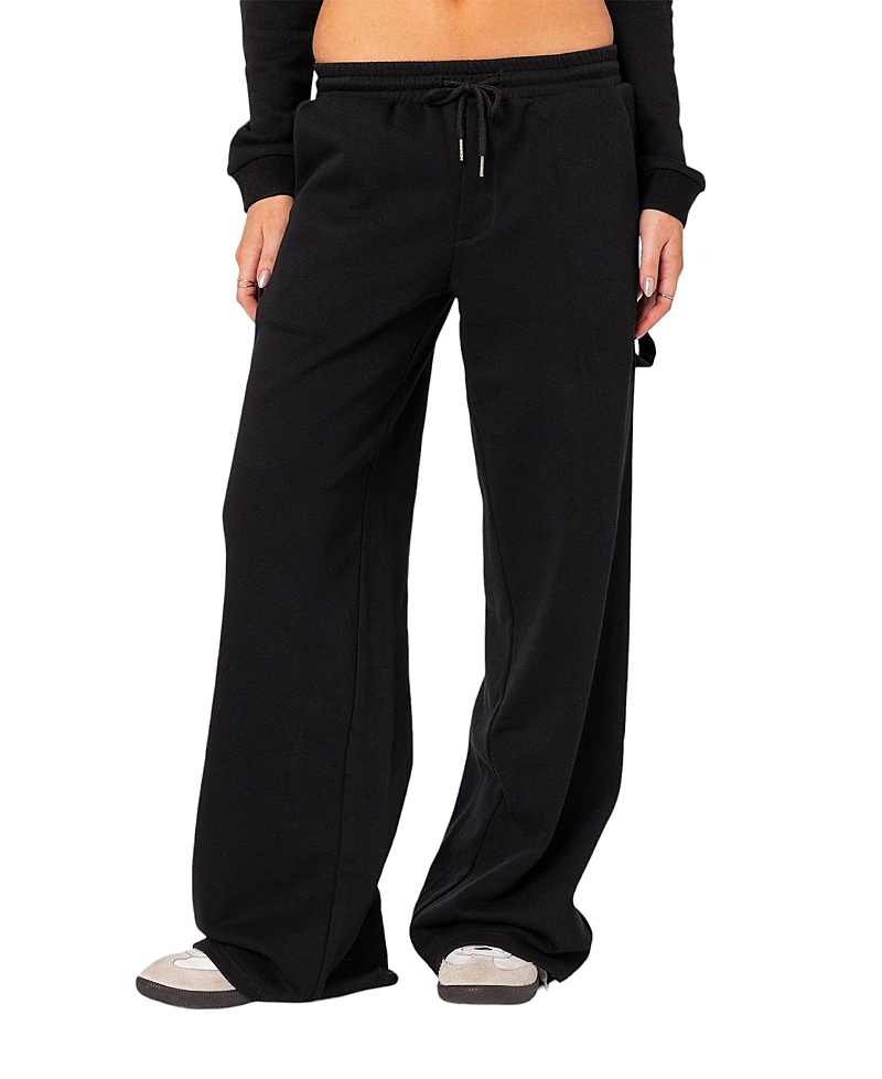 Edikted Women's Annalise Straight Leg Sweatpants In Black