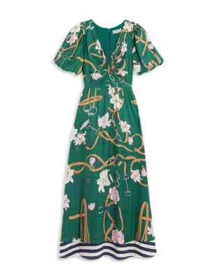 Vineyard Vines Kentucky Derby Scarf Print Maxi Dress