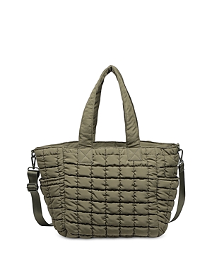Sol & Selene Dreamer Puffer Extra Large Tote In Olive