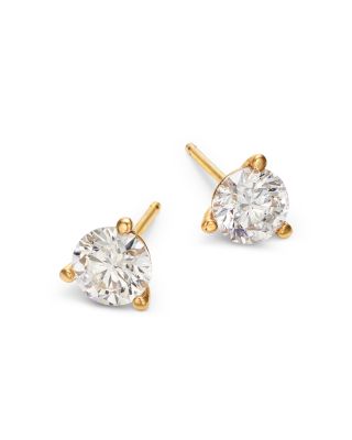Diamond Stud Earrings in 14K Yellow Gold, 1.20 tcw
