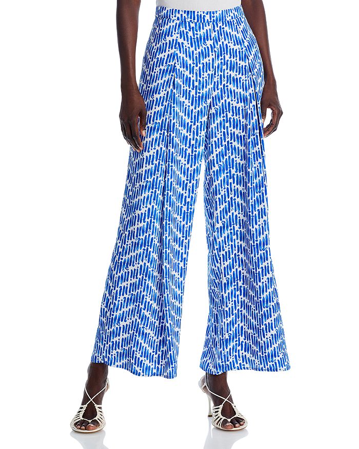 LONDON AQUA WASHED WIDE LEG PANT main image 0