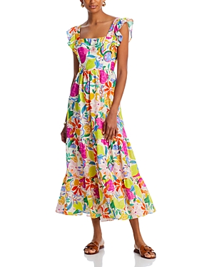 Shop Aqua Fruit Floral Maxi Dress - 100% Exclusive In Multi