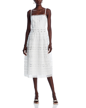 Shop Aqua Lace Inset Midi Dress - 100% Exclusive In White