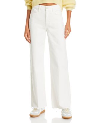 PAIGE Anessa High Rise Raw Hem Jeans in Tonal Exru | Bloomingdale's