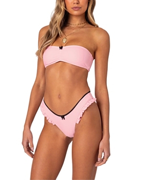 Shop Edikted Maggie Bandeau Bikini Top In Light Pink