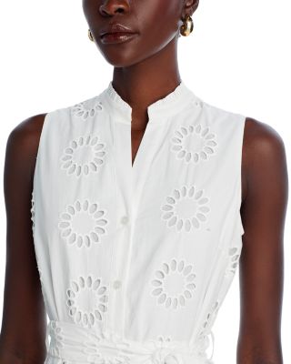 eyelet t shirt dress Women's White Eyelet Mini Dress