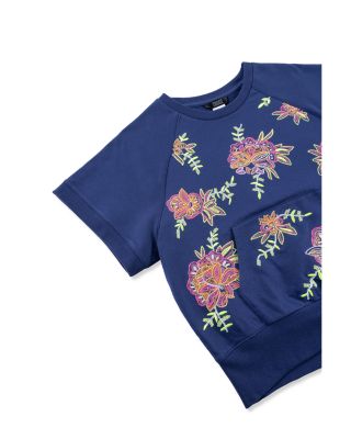 Girls' Floral Embroidered Top - Big Kid  