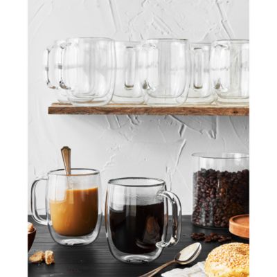 Sorrento Plus Coffee Glass Mug, Set of 2