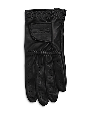 Shop Polo Ralph Lauren Leather Golf Glove In Black/left