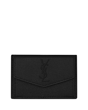 Uptown Flap Card Case in Grain De Poudre Embossed Leather
