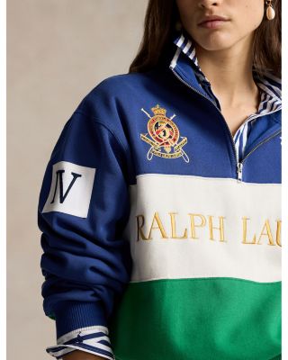 Ralph Lauren Lauren Ralph Lauren Paneled Logo Fleece Half Zip