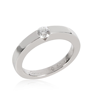 Shop Pre-owned Cartier  Cartier Date 18k White Gold Solitaire Ring