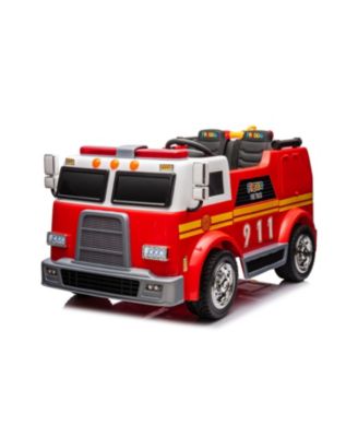 24V Fire Truck 2-Seater Ride On Toy - Ages 3-8 Years
