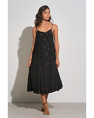 Eyelet Tiered Midi Cover Up Dress