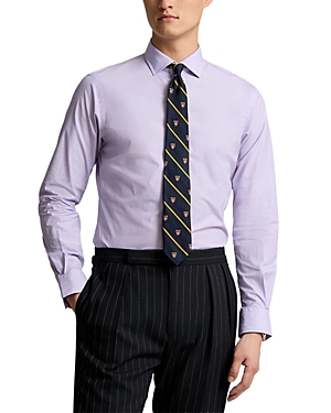 Shop Polo Ralph Lauren Cotton Poplin Custom Fit Dress Shirt In Purple