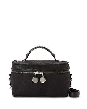 Shop Stella Mccartney Vanity Case Crossbody Bag In Black/silver
