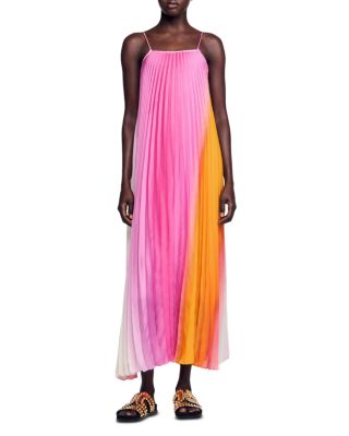 knee length dresses for ladies Sunny Stroll Light Blue Cotton Pleated Midi Dress main image 0