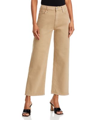 Mother The Dodger Flood High Rise Jeans in Dark Khaki