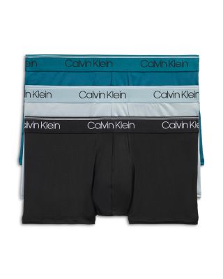 Calvin Klein Microfiber Stretch Wicking Low Rise Trunks, Pack of 3