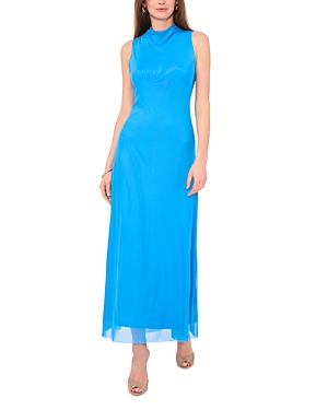 Shop Vince Camuto High Neck Maxi Dress In Ibiza Blue