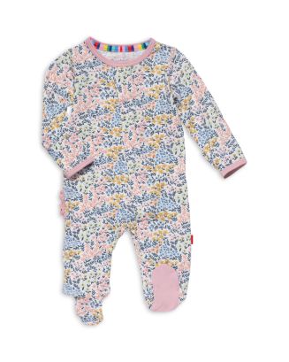 Baby Girls Ainslee Floral Magnetic Footie main image 1