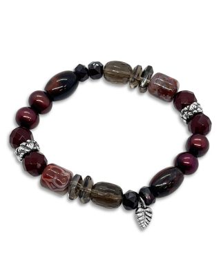 Stephen Dweck Sterling Silver Terraquatic Multi Gemstone Statement Slip On Bracelet