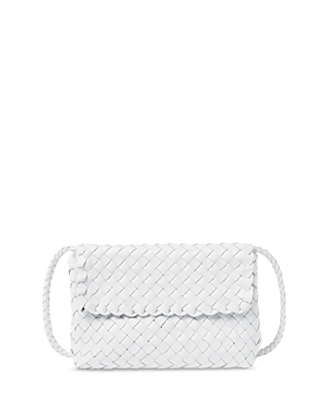 Shop Loeffler Randall Billie Woven Leather Small Shoulder Bag In White