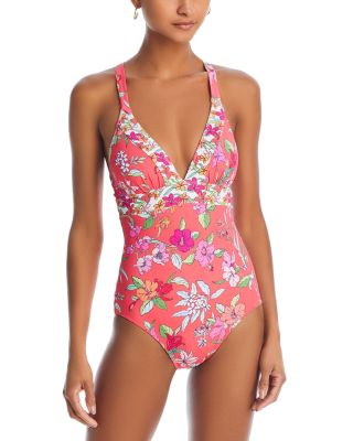 Tommy Bahama - Summer Floral Tie Back One Piece Swimsuit