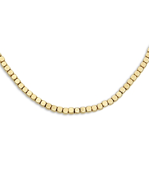 Shop Allsaints Beaded Strand Necklace, 16 In Gold