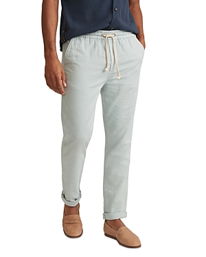 Shop Marine Layer Saturday Cotton Stretch Standard Fit Beach Pants In Light Blue