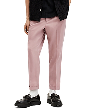 Shop Allsaints Tallis Slim Fit Trousers In Dusty Pink