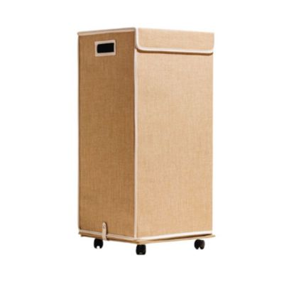 Laundry Hamper with Attached Lid and Optional Wheels